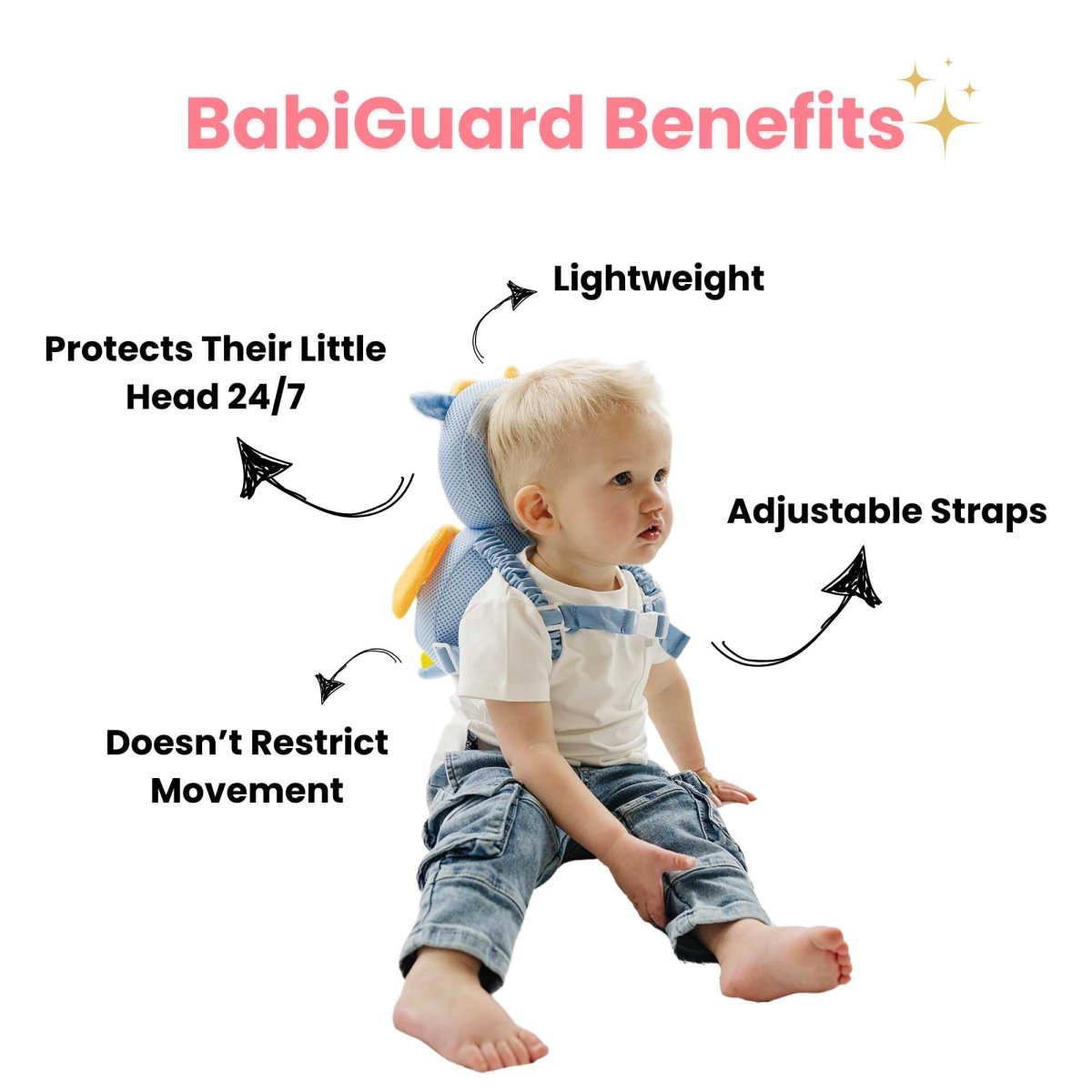 💥Limited Time Deal 50% OFF — Soft Baby Protection Backpack Prevents Head Bumps While Learning To Walk