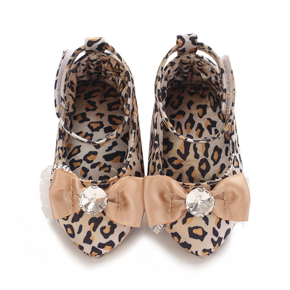 👑 Little Princess High Heel Crib Shoes  Soft Sole Baby Photo Shoes for Newborn Girls