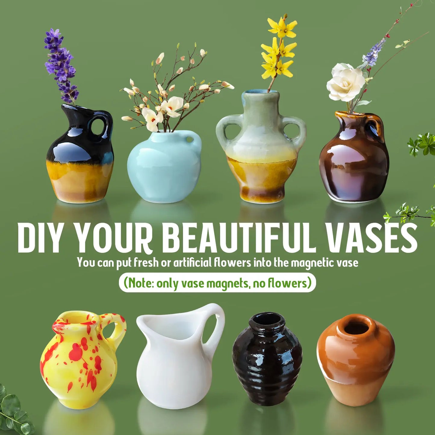 🎁✨Only $3.99 Each! 🧲Mini Magnetic Ceramic Vase