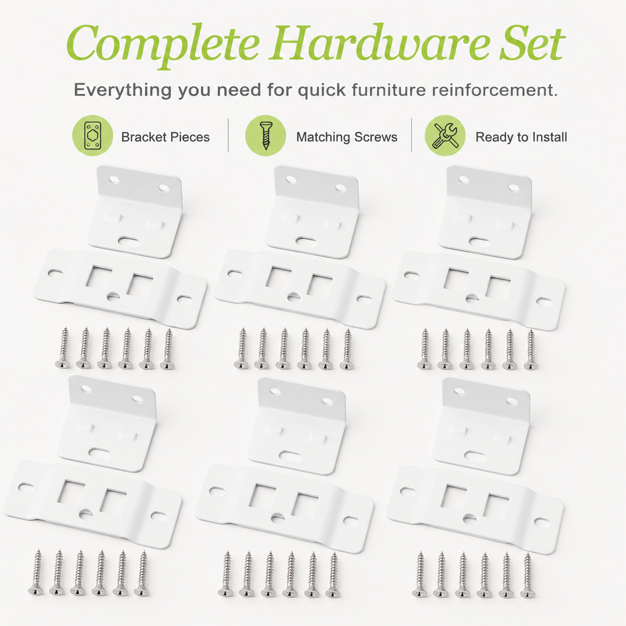 Furniture Hidden Double-Lock Corner Bracket Hardware Set