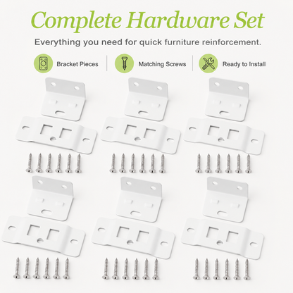Furniture Hidden Double-Lock Corner Bracket Hardware Set