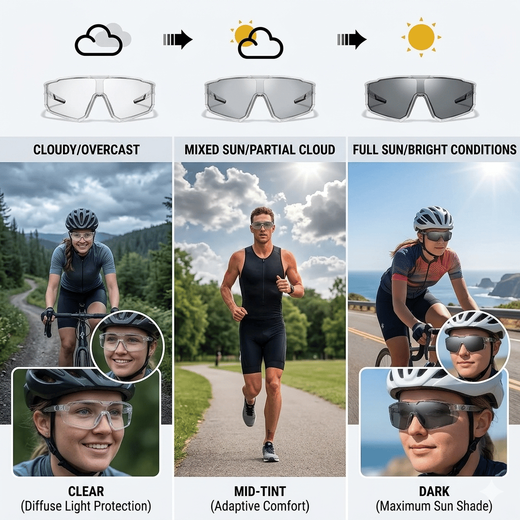 ☀️UV400 Photochromic Polarized Safety Glasses🥇Impact Resistant Outdoor Sports & Work Eyewear