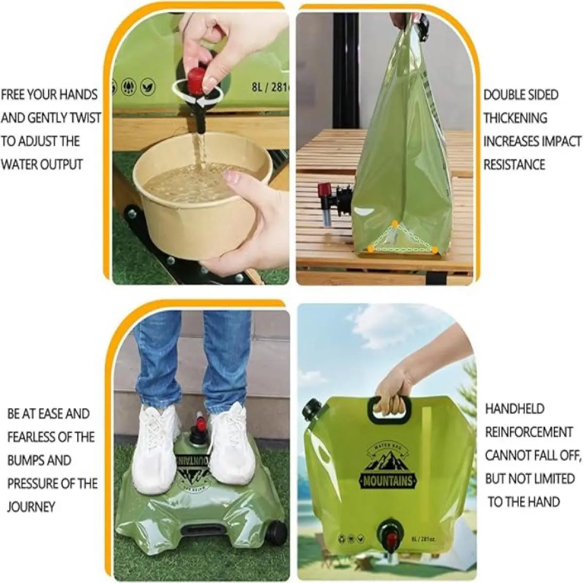 🔥LAST DAY 55% OFF 🔥2pcs Heavy-Duty 8L Water Carriers | Collapsible & Reusable for Outdoor Travel