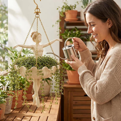 Ballet Dancer Hanging Planter – Elegant Garden Art for Your Favorite Plants 🩰🌿