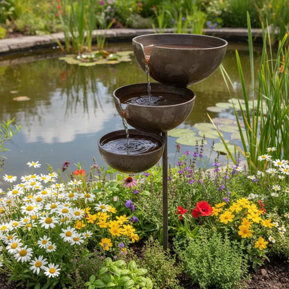 🔥50% OFF🔥 Bring Wildlife to Your Garden with this Cascading Bird Bath! 🐦