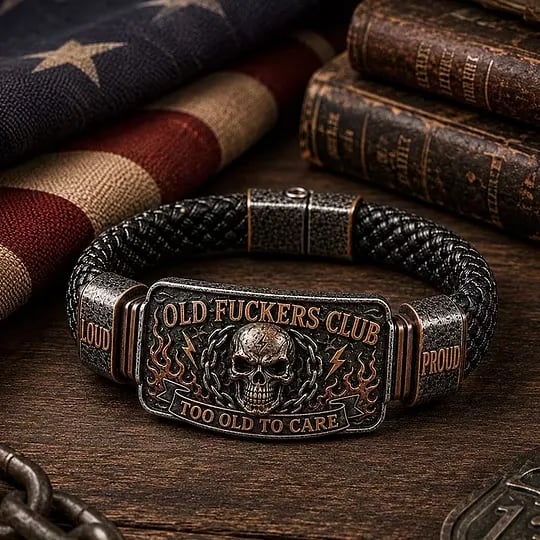 🔥HOT SALE 49% OFF💀OLD FUCKERS CLUB Skull Bracelet