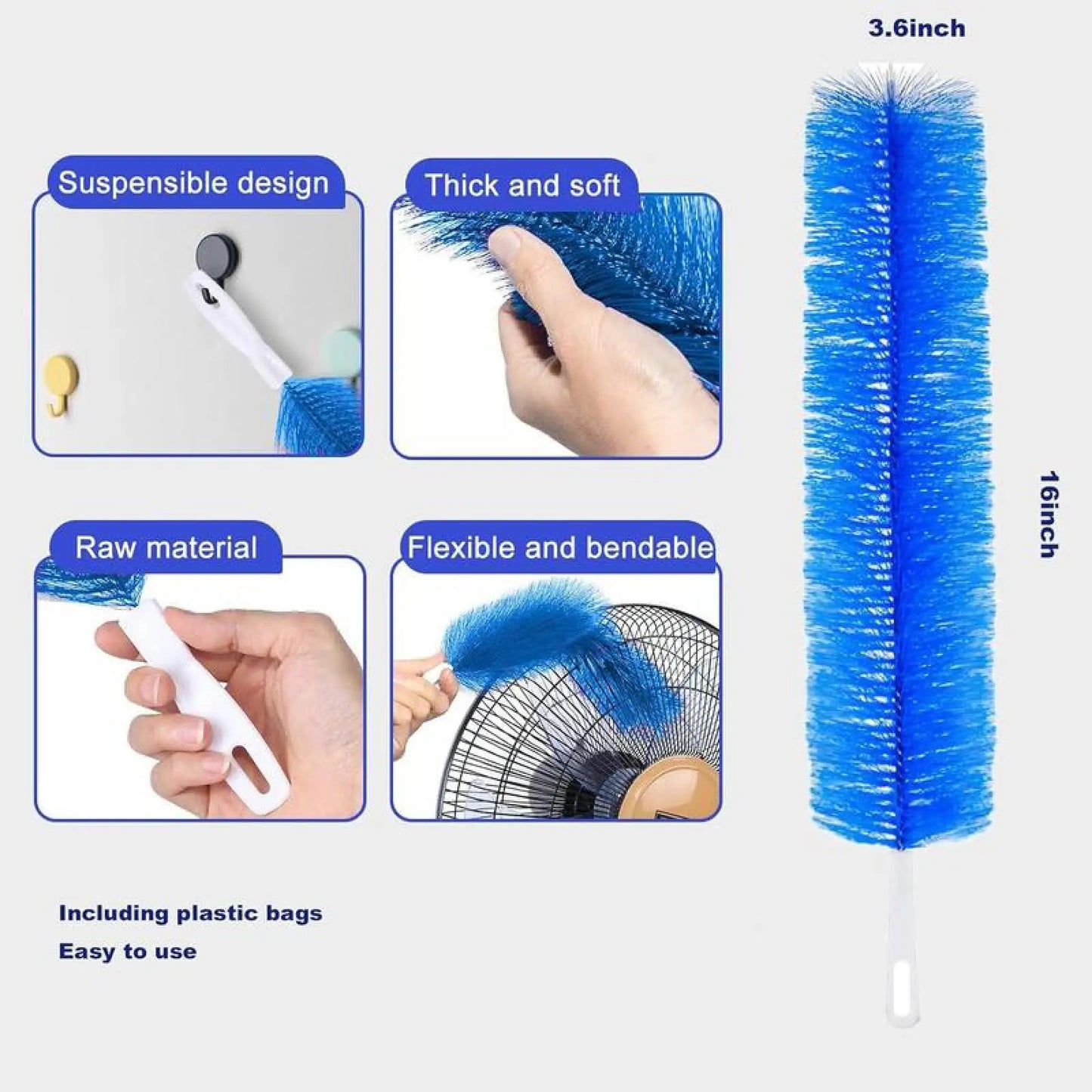 Bendable Microfiber Dust Remover for Fans & Vents