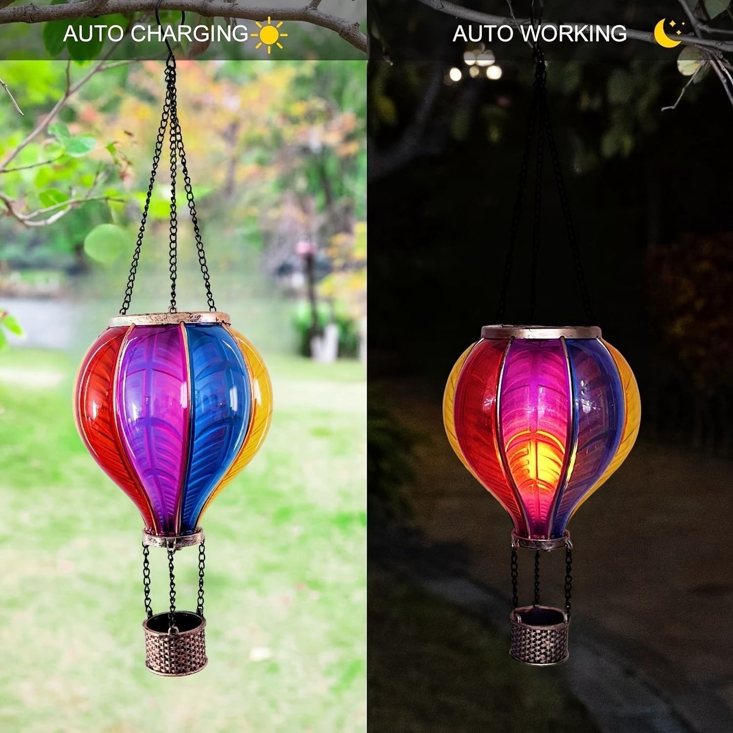 🔥Solar Hanging Rainbow Balloon Lantern🎈