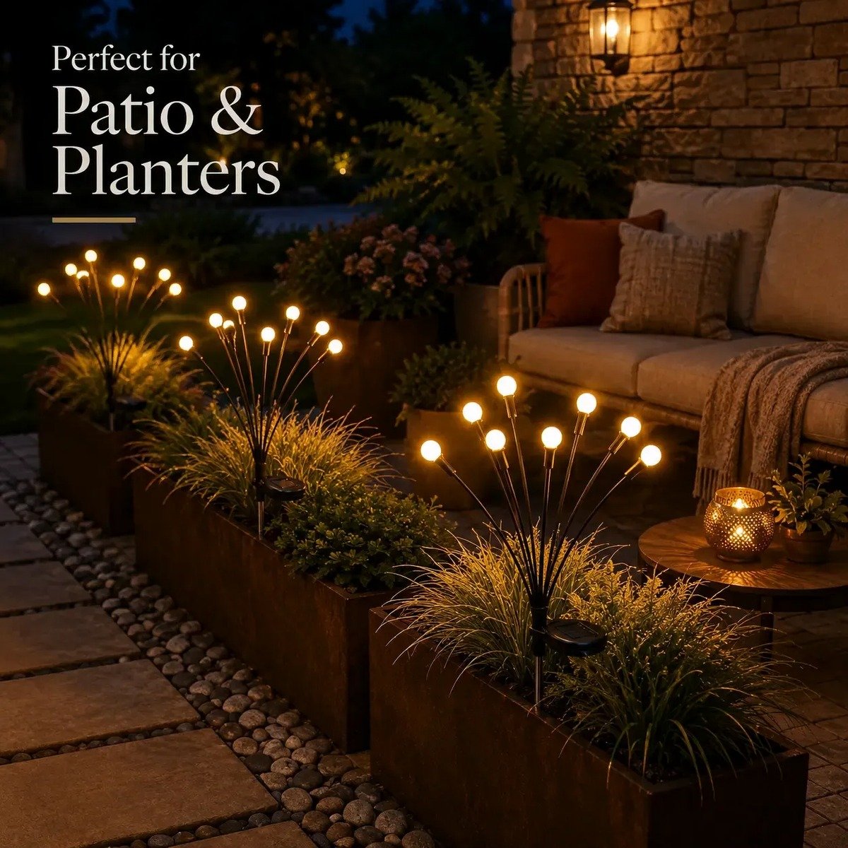 🎉NEW ARRIVAL-49% OFF✨🌿 Solar Firefly Glow Stakes – 32/48LED Garden Lights That Dance in the Breeze