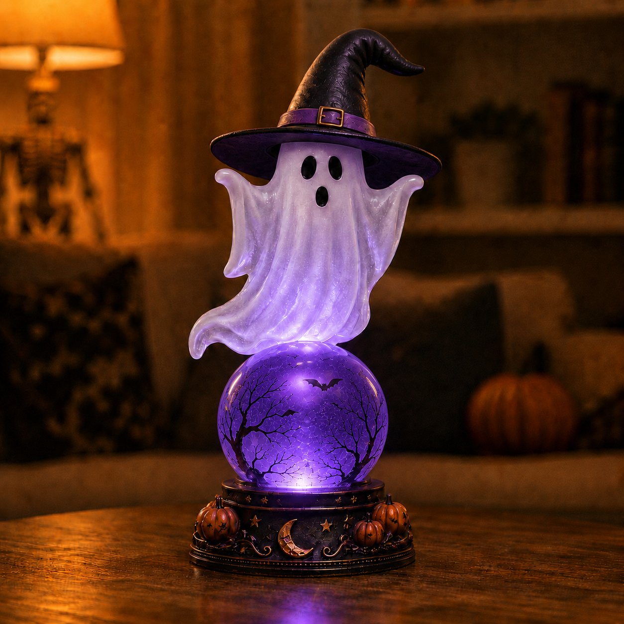 🎃Halloween Raven Crystal Ball Lighted Decor👻