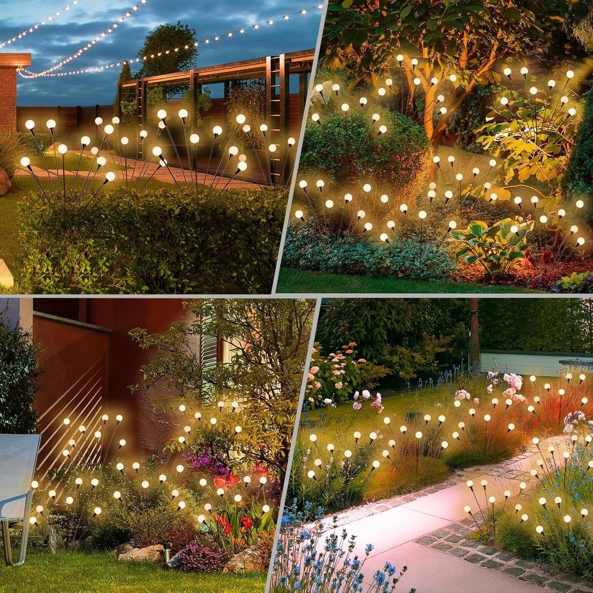 🎉NEW ARRIVAL-49% OFF✨🌿 Solar Firefly Glow Stakes – 32/48LED Garden Lights That Dance in the Breeze
