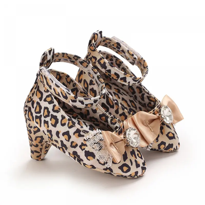 👑 Little Princess High Heel Crib Shoes  Soft Sole Baby Photo Shoes for Newborn Girls