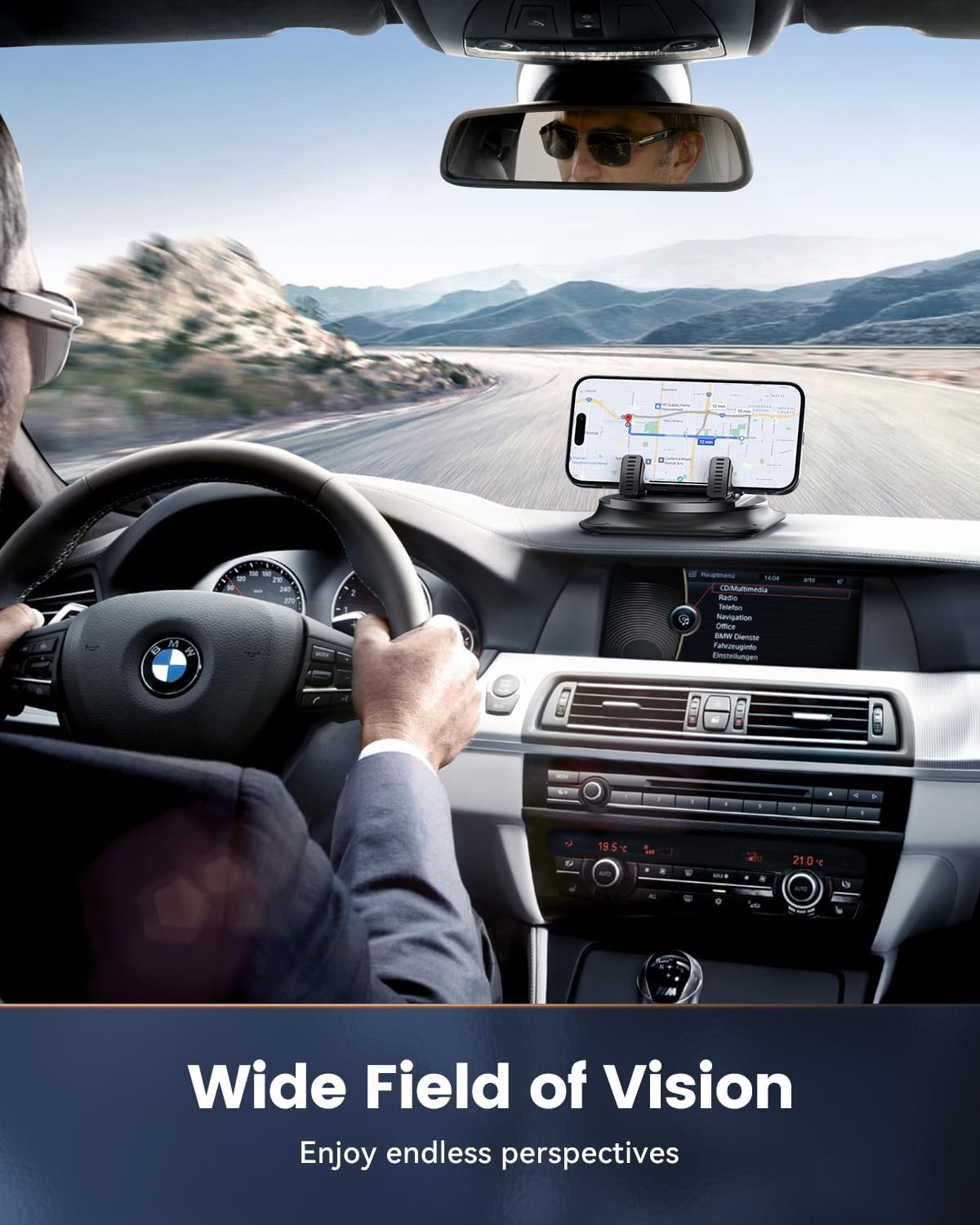 360 Degree Rotation Dashboard Phone Holder for Car,Dashboard Navigation Bracket