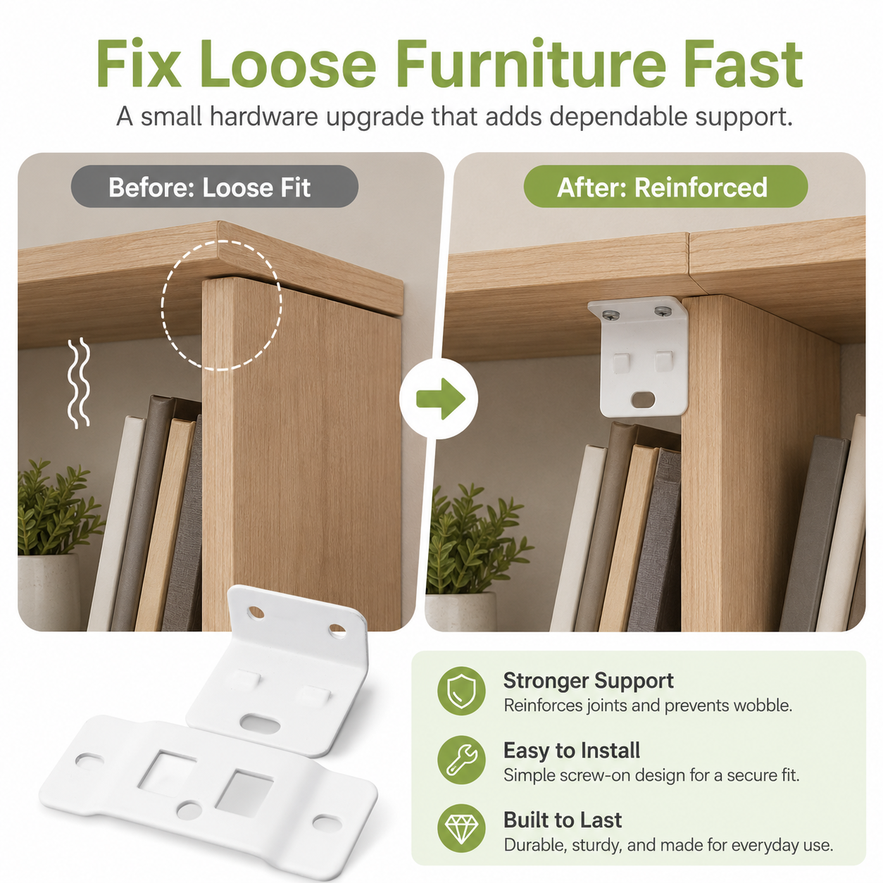 Furniture Hidden Double-Lock Corner Bracket Hardware Set