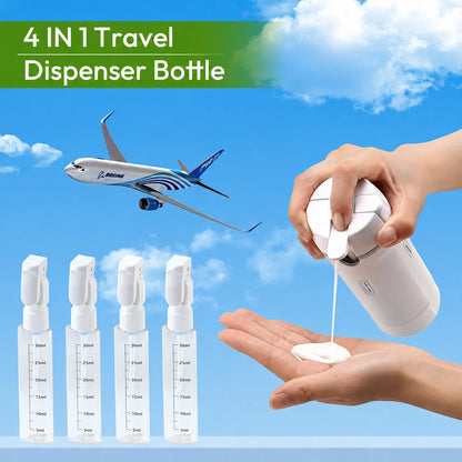 ✈️ 4-in-1 Leakproof Refillable Travel Toiletry Dispenser