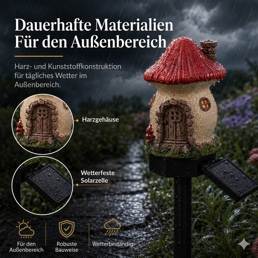 ✨🍄Solar garden light in a fairy-tale mushroom design💡