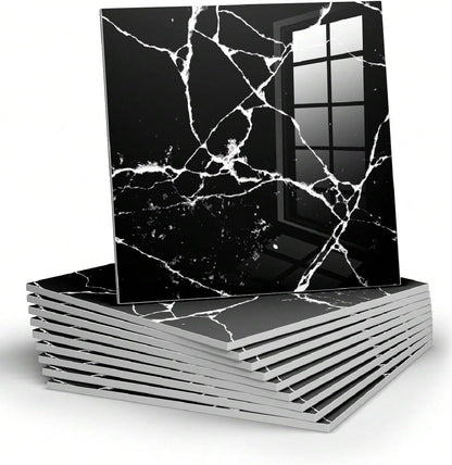10 Pcs Marble Peel and Stick Waterproof Wall Panels🔥