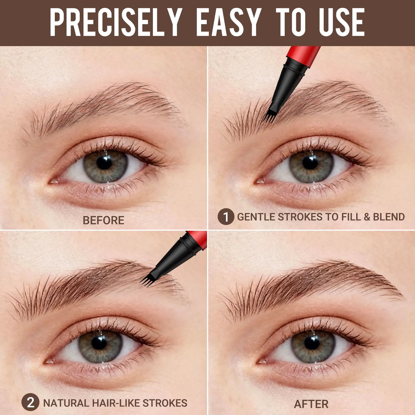 2-Pack Eyebrow Pens – Natural Hair-Like Strokes