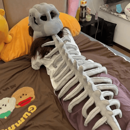 Why You'll Love Becoming a Fossil-Gothic Dinosaur Skeleton Wearable Pillow | Head Cushion for Home & Party