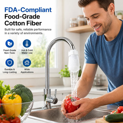 💧Universal Faucet Filter Cotton Bags | 100 PCS Splash-Proof Set