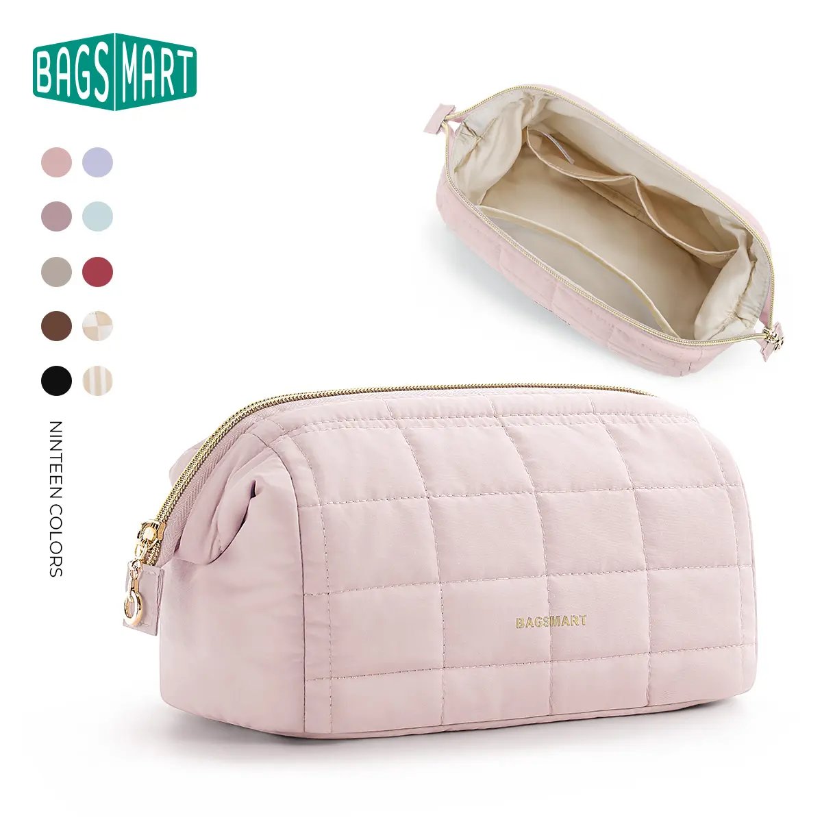 Puffy Padded Travel Cosmetic Organizer for Women