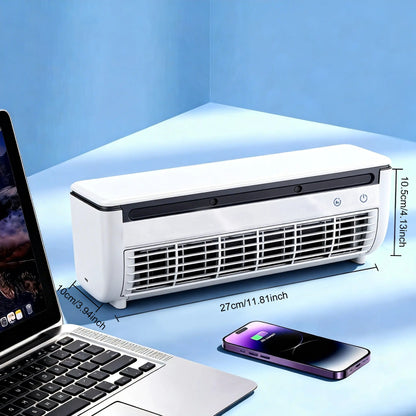 🌬️ Portable Ice Mist Cooling Fan | 6000mAh Rechargeable, Wall-Mount/Desktop, Remote Control - Cool & Humidify Anywhere!