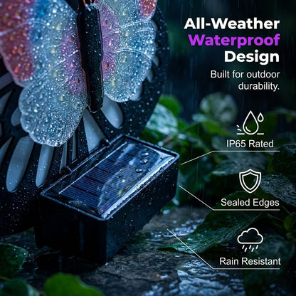 🦋 Solar-Powered Butterfly Wall Light | Outdoor Waterproof Garden Decor