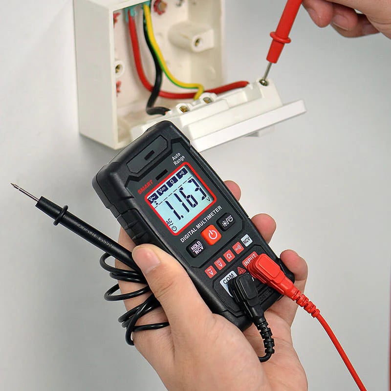 🔧⚡️🔧Smart Digital Multimeter with Anti-Burn Protection, 4000 Counts Auto-Ranging, Multi-Function Measuring Tool, Pocket Size for Electrician & Home Maintenance