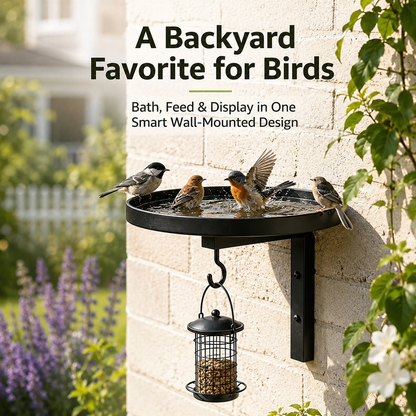 🌸LAST DAY SPECIAL PRICE!!🌸Wall-Mounted Metal Bird Bath Basin