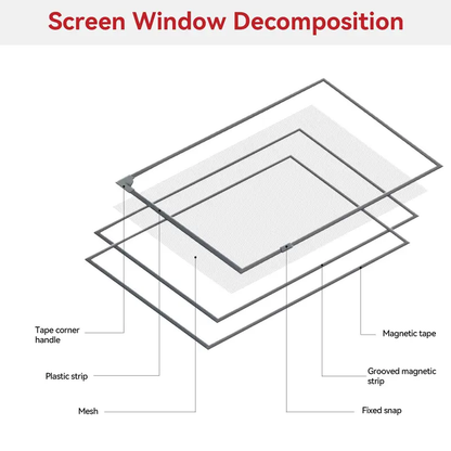 ⭐DIY Magnetic Window Screen | Adjustable Fiberglass Mosquito Mesh