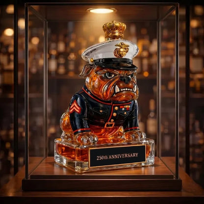 🦅 Devil Dog Legacy Decanter & Whiskey Glass Set – 250th Anniversary Edition