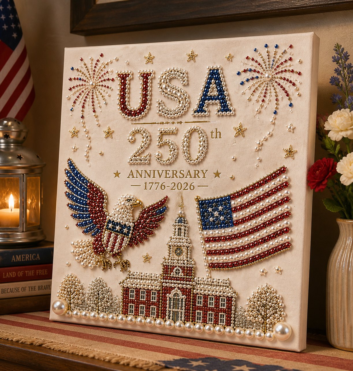 🔥49% OFF - 🇺🇸 USA 250th Anniversary DIY Pearl Painting Kit ✨❤️‍🔥
