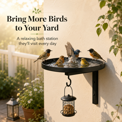 🌸LAST DAY SPECIAL PRICE!!🌸Wall-Mounted Metal Bird Bath Basin