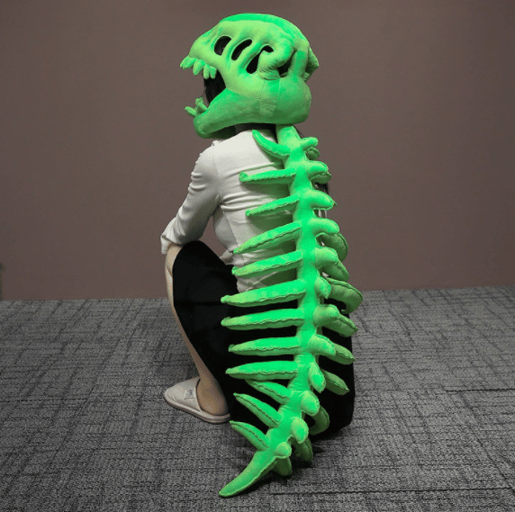 Why You'll Love Becoming a Fossil-Gothic Dinosaur Skeleton Wearable Pillow | Head Cushion for Home & Party