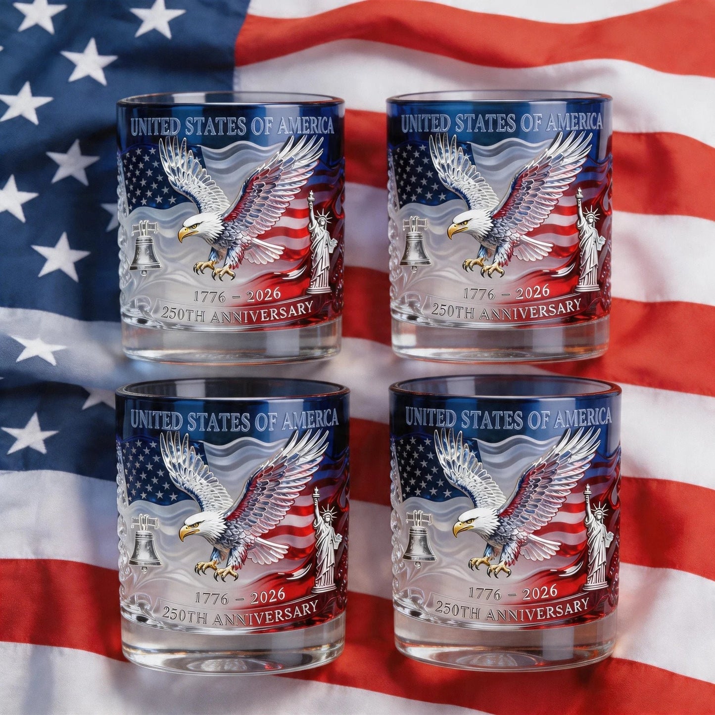 🔥Limited Edition 🎉2026 USA 250th Anniversary Commemorative Glass – 1776-2026 Heritage Edition