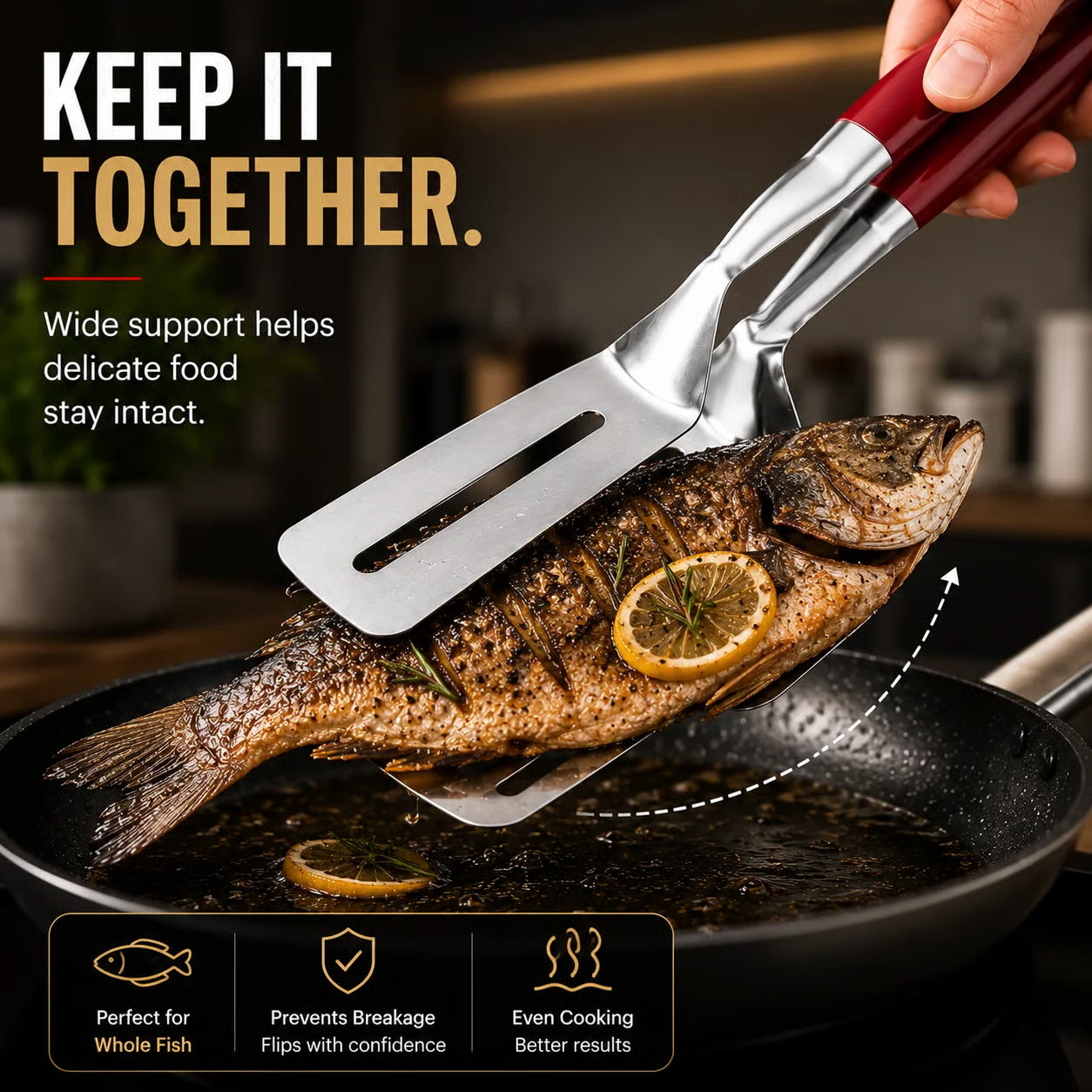 🔥 Limited-Time 50% OFF 🥩 2-in-1 Spatula Tongs — Grip, Flip, Drain & Serve with Ease
