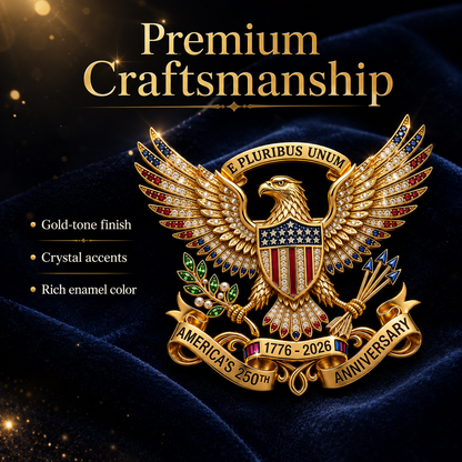 🎉 1776–2026 Patriotic Eagle Brooch - America 250th Anniversary Gift
