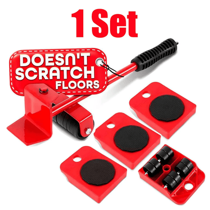 🏠600 Lbs Furniture Moving Dolly Lifter Kit with 360° Rotating Wheels for Heavy Furniture & Peel Stick Floors🪜
