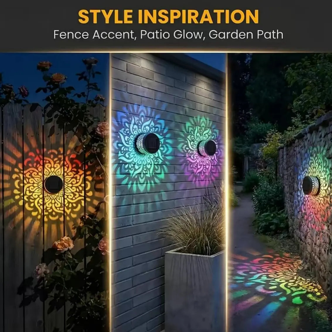 ☀️No Electricity Bills🌙Solar Mandala Projector Lights —Turn Your Backyard Into A Magical Light Show✨