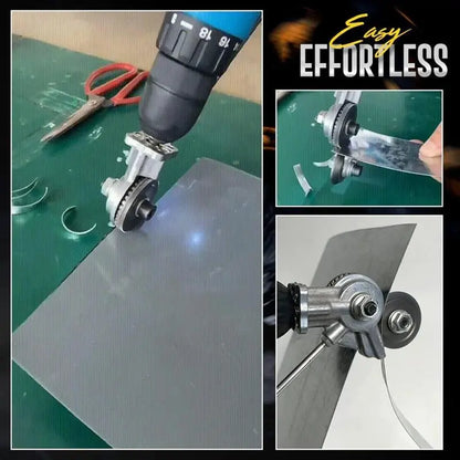 🔥 HOT SALE: Electric Metal Cutter Drill Attachment – Say Goodbye to Hand Fatigue & Cut Metal Like Butter!