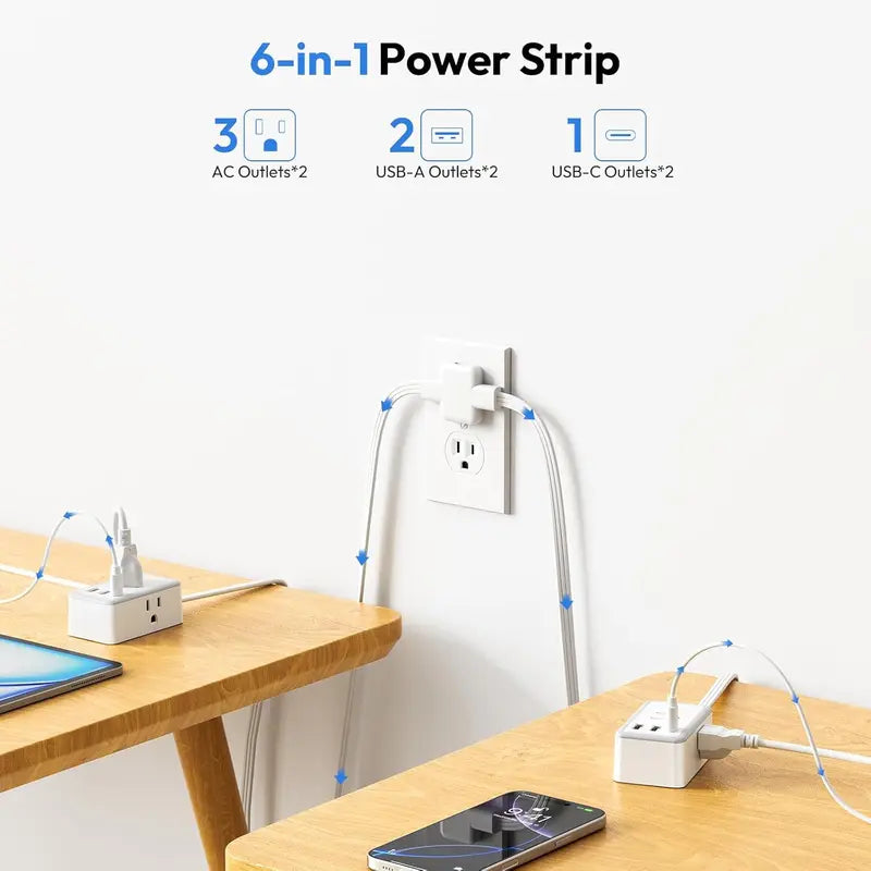 NTONPOWER Twin Extension Cord Splitter