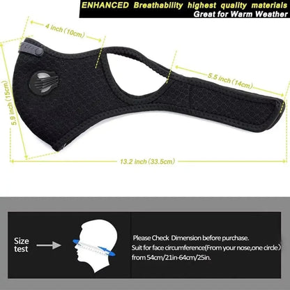 💕Hot sale 49% OFF💖Reusable Carbon Filter Dust Mask – Built for Active Lifestyles