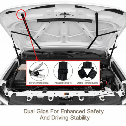 American Flag Car Hood Cover With Dual Triangle Clips Fits Trucks SUVs Sedans Jeep Commemorative Edition