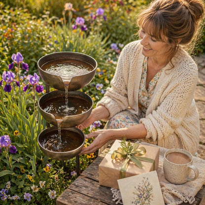 🔥50% OFF🔥 Bring Wildlife to Your Garden with this Cascading Bird Bath! 🐦