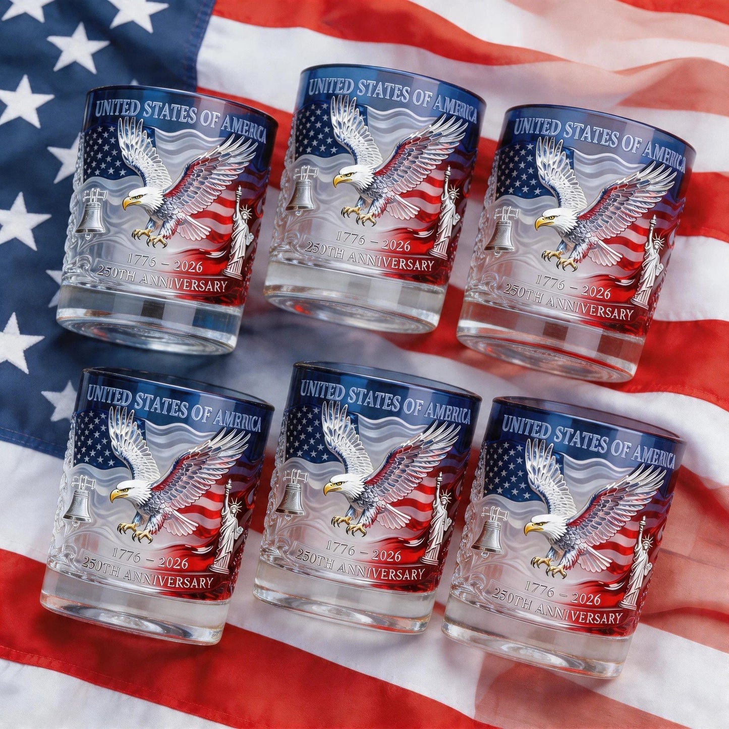 🔥Limited Edition 🎉2026 USA 250th Anniversary Commemorative Glass – 1776-2026 Heritage Edition