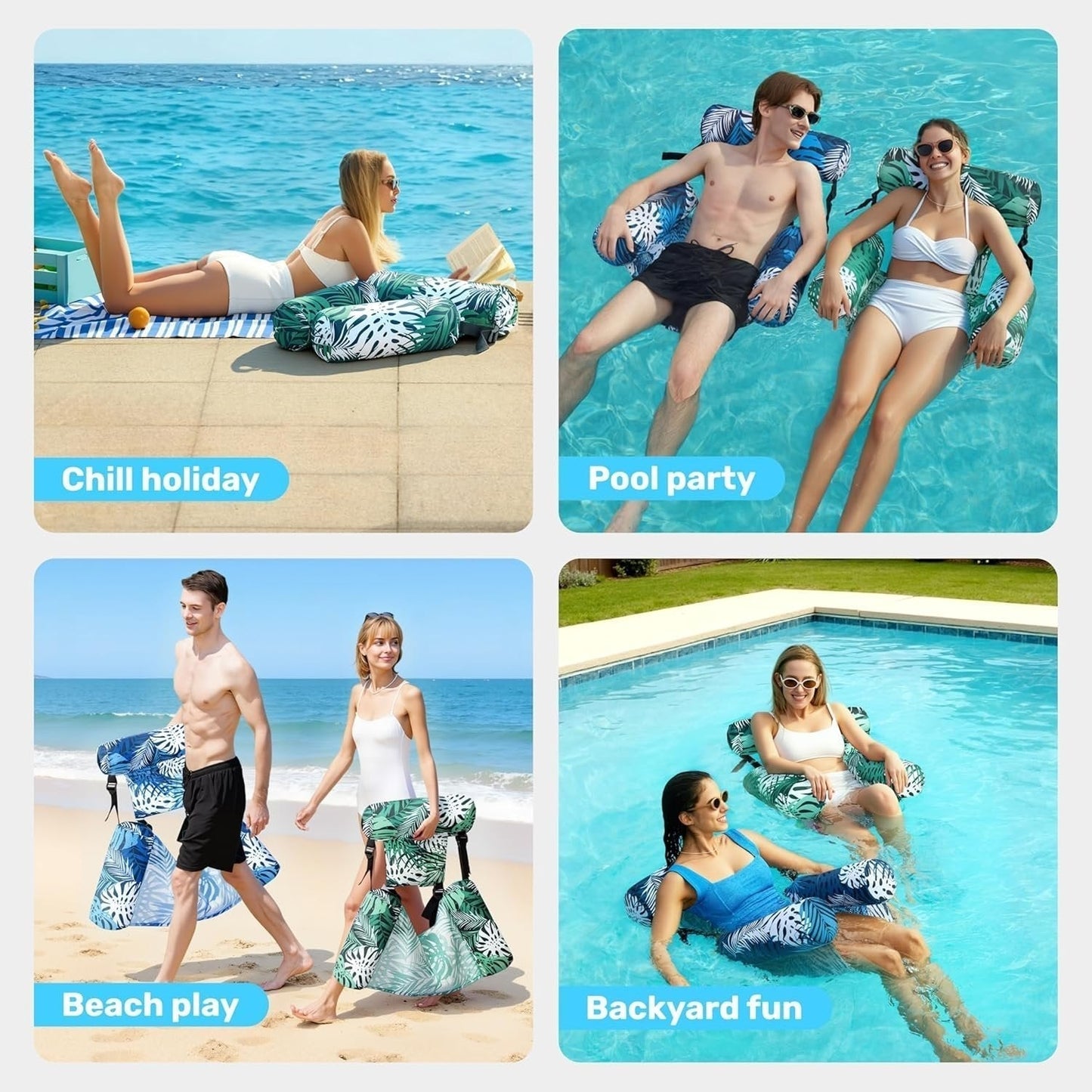 🌊SUMMER BESTSELLER🔥Inflatable Pool Floats Adult | No Sinking, No Leaks, All-Day Summer Comfort!