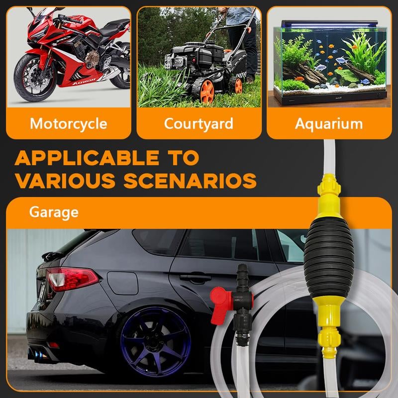 🔥2026 HOT SALE🚗Multifunction Liquid Sucker Pump High Flow Manual Fuel Pump 13.12 Ft Hose
