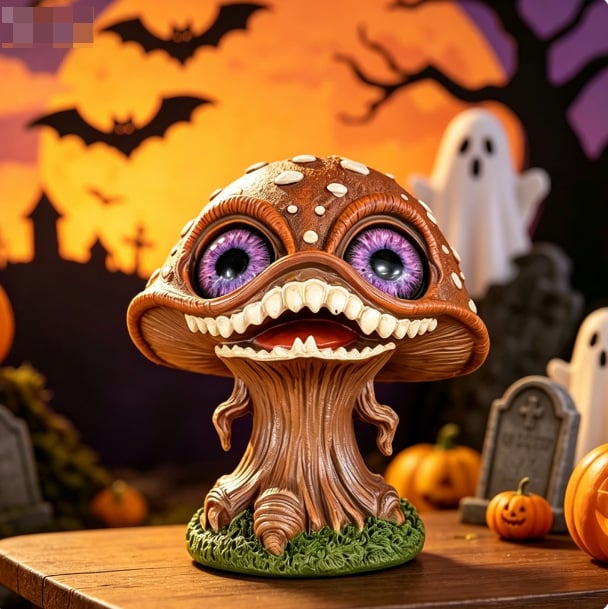 🎃 Halloween Haunted Tree Ferris Wheel Tabletop Decor, Light Up Resin Spooky Ghost Mini Scene Ornament