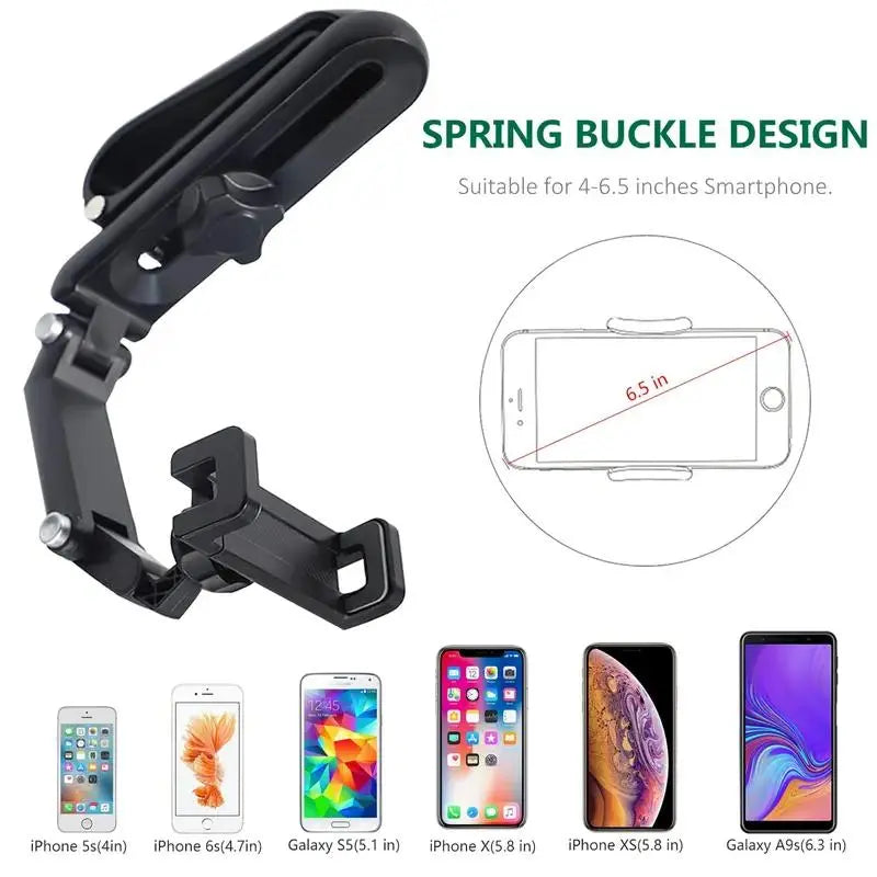 360° Rotating Sun Visor Phone Holder for Sun Visor Phone Holder for Car Multifunction with IPhone/Samsung/Android