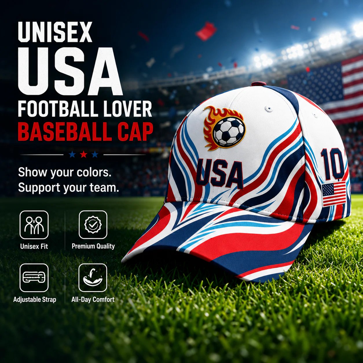 🧢Unisex USA Football Lover Baseball Cap